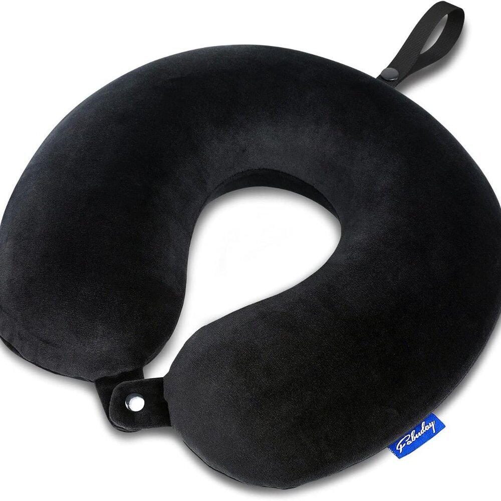 Memory Foam Travel Pillows for Airplanes - Neck Pillow for Traveling with Attach